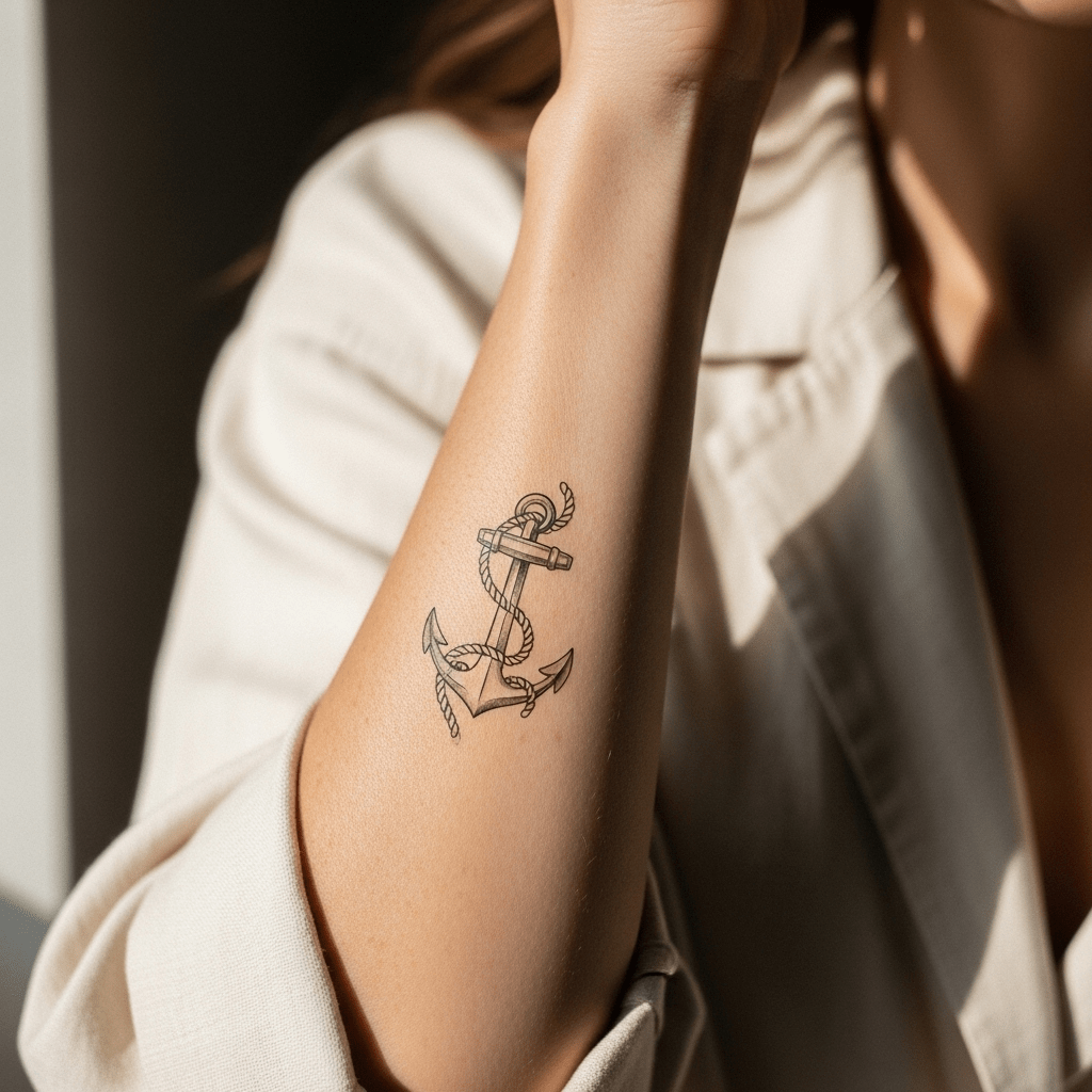 Tatuagem âncora – Tatuagens temporárias vegan | Temporalis®, image size:1024x1024