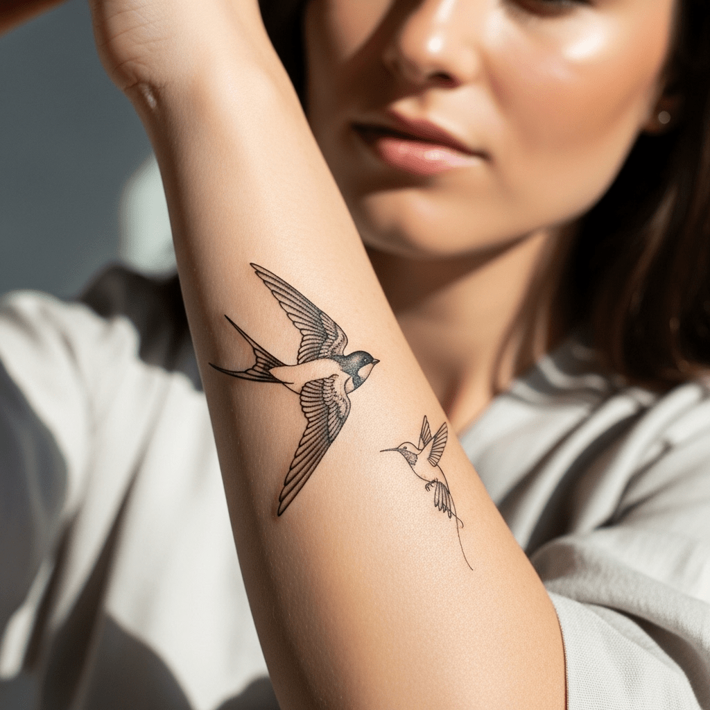 Fugle tattoo – Veganske temporære tatoveringer | Temporalis®, image size:1024x1024