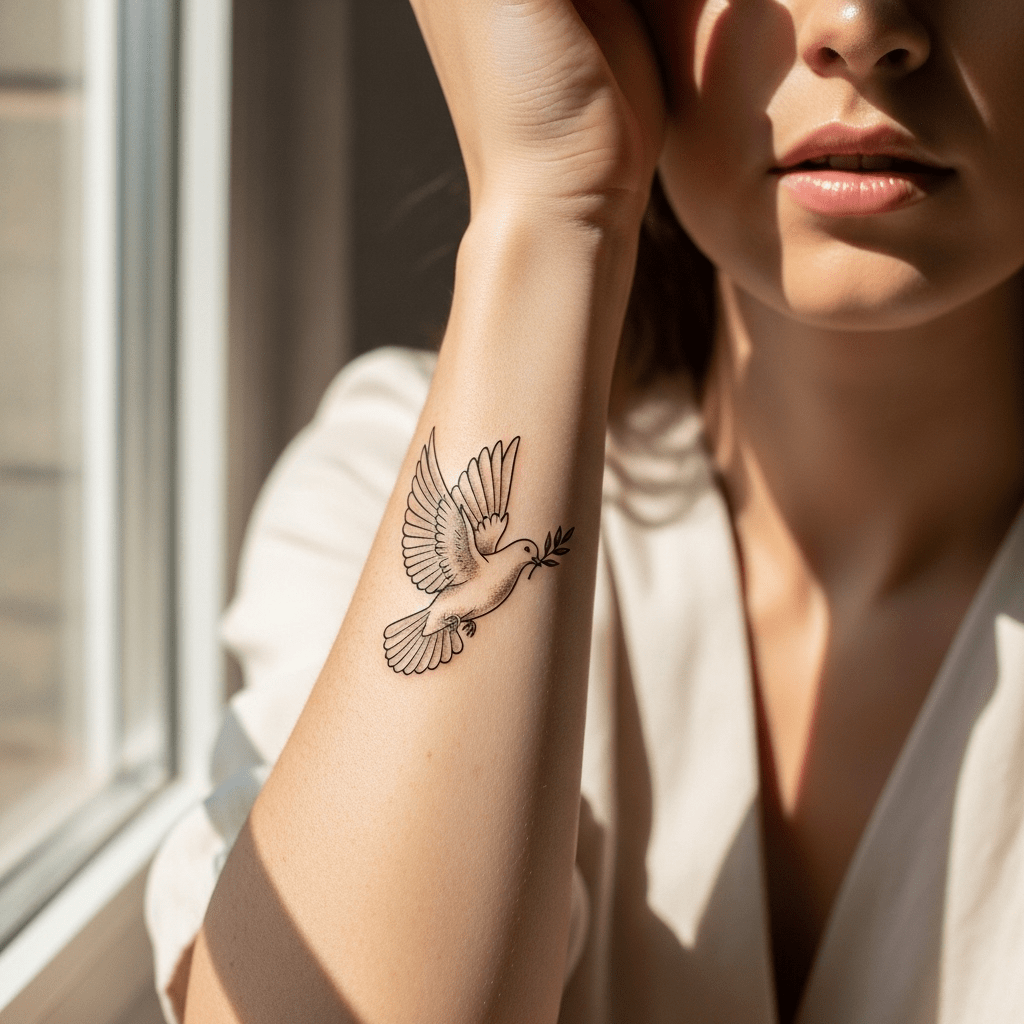 Tatouage colombe – Tatouages temporaires véganes | Temporalis®, image size:1024x1024