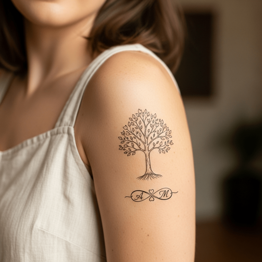 Tatuagem De Simbolo De Familia Para Sempre