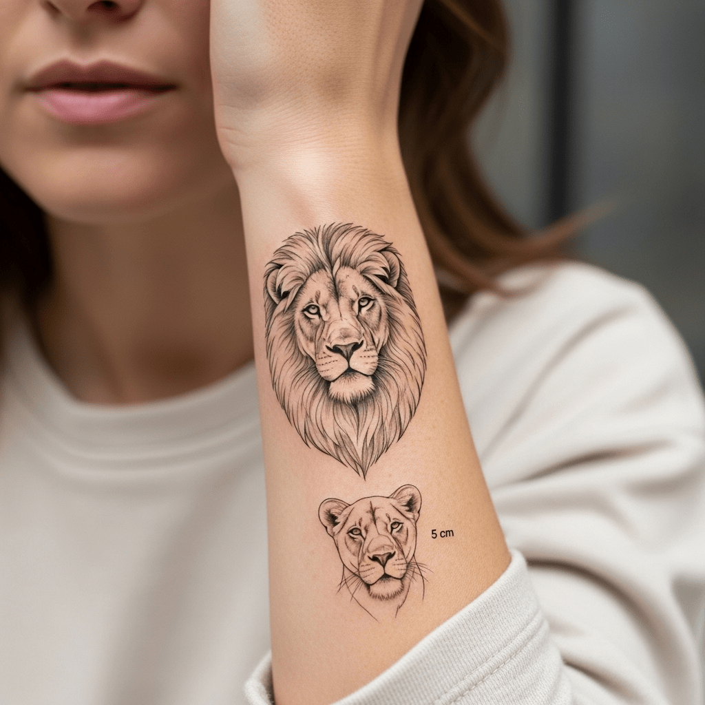 Tatuaggi di leoni – Tattoo temporanei vegani | Temporalis®, image size:1024x1024