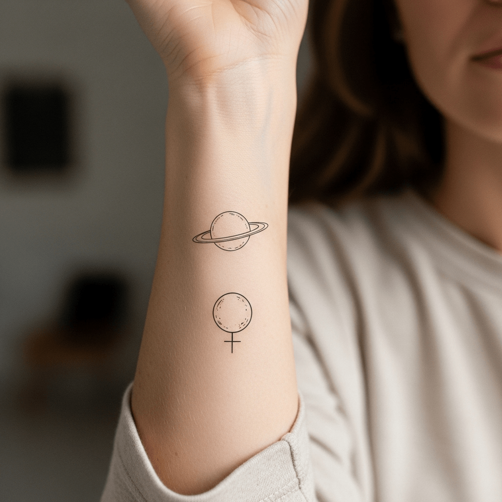 Sonnensystem Tattoo – Vegane temporäre Tattoos | Temporalis®, image size:1024x1024