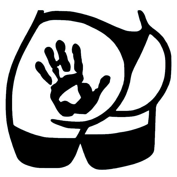 Tatuaż tymczasowy odcisk dłoni na pośladku