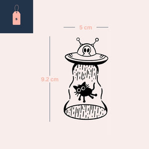 Porwanie kota przez kosmitę 3 - Temporalis® - Tatuaż tymczasowy