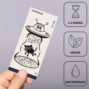 Porwanie kota przez kosmitę 2 - Temporalis® - Tatuaż tymczasowy