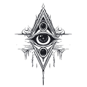 All - Seeing Eye Triangle Tattoo - 2 | Temporalis