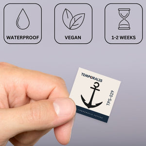 Anchor silhouette temporary tattoo - 3 | Temporalis