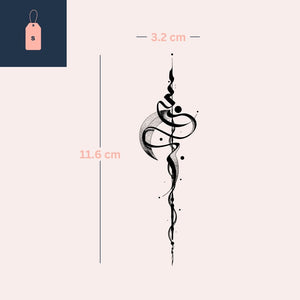 Arty Swirl 3 - Temporalis® - Tatuaggio temporaneo