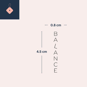 BALANCE temporary tattoo in modern typography - 4 | Temporalis