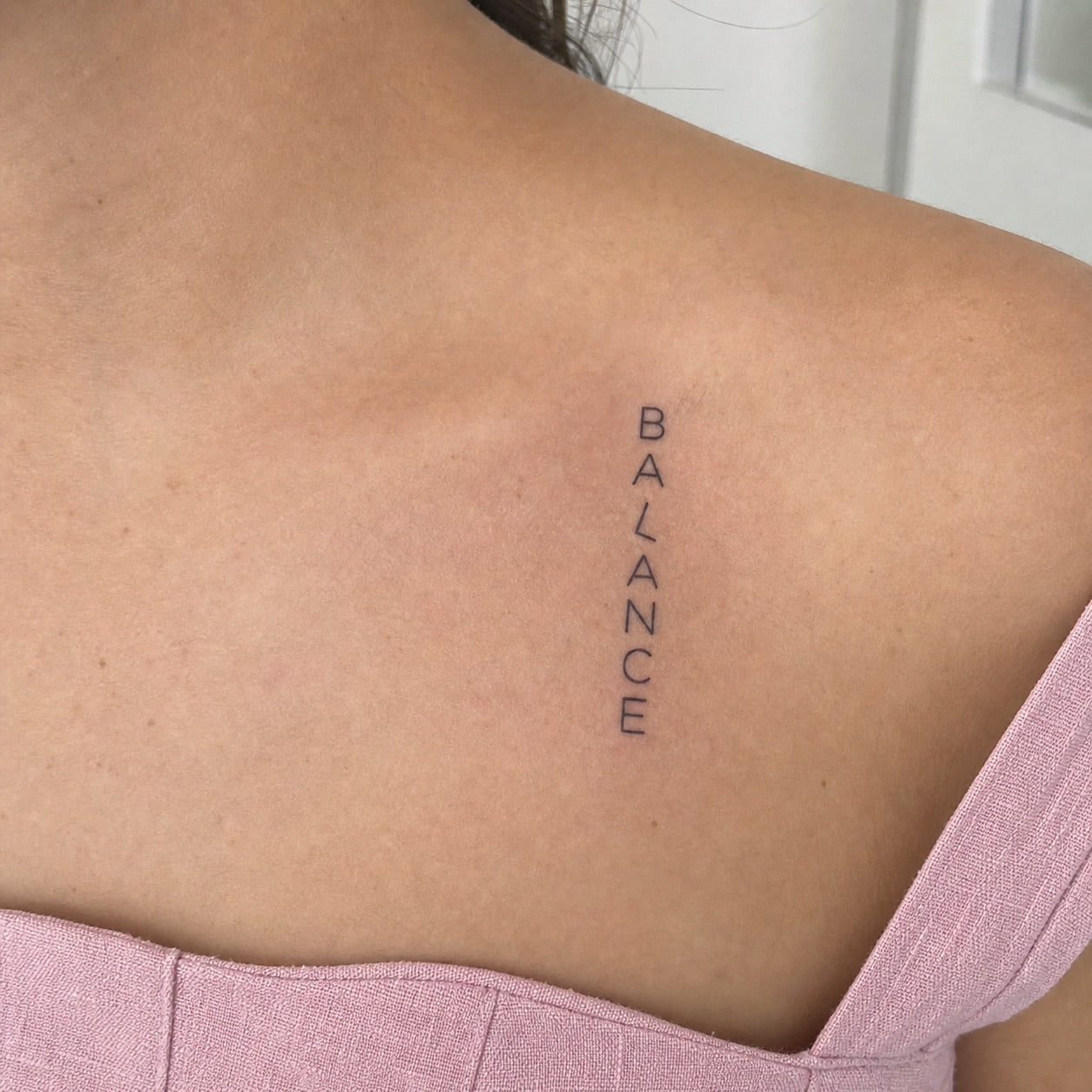 BALANCE temporary tattoo in modern typography - 1 | Temporalis