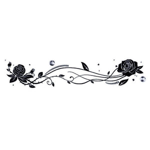 Black Rose Vine Tattoo - 2 | Temporalis