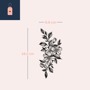 Blossom Branch 2 - Temporalis® - Temporäres Tattoo