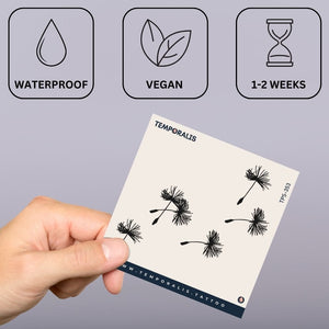 Blowing dandelion temporary tattoo - 3 | Temporalis