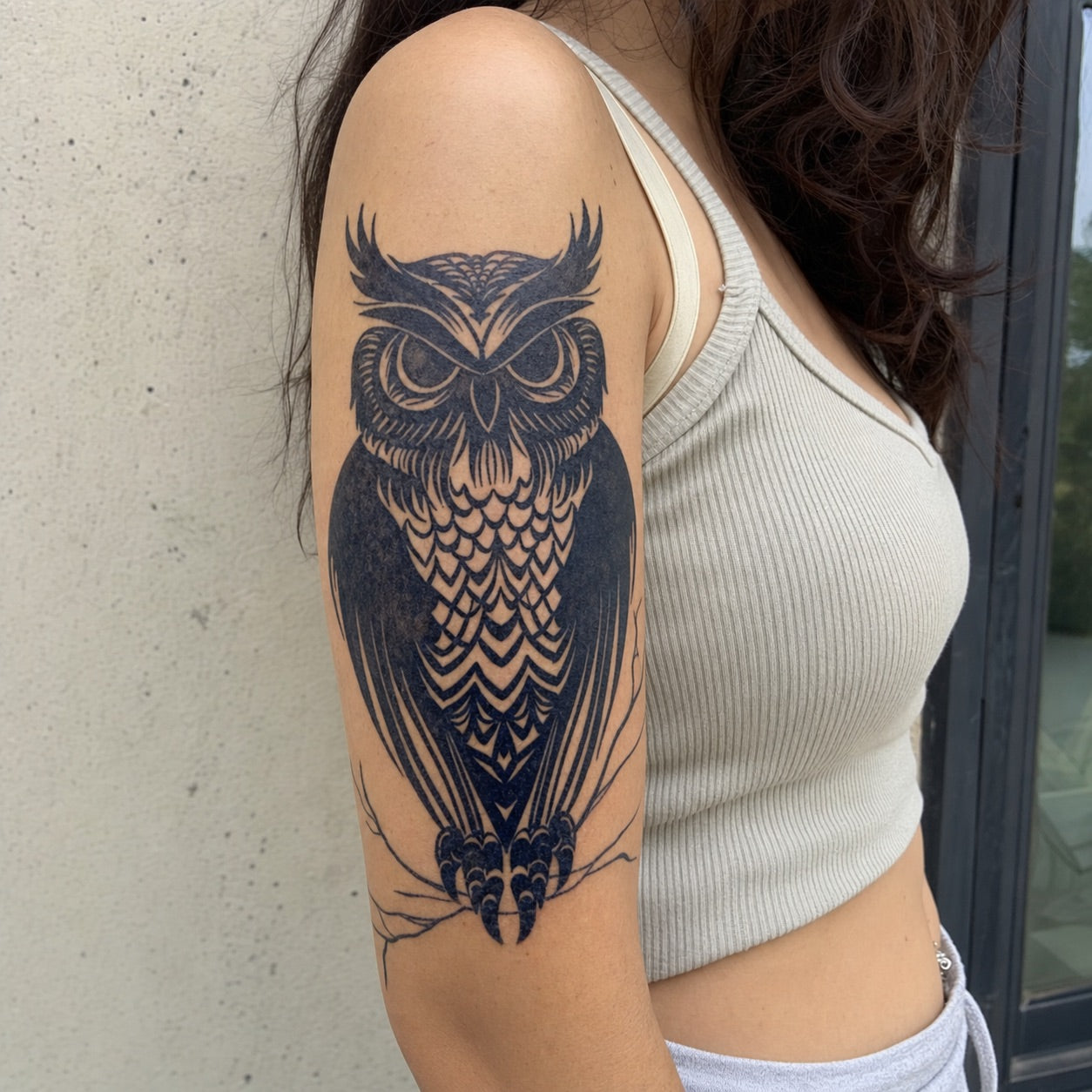 Bold Owl Tattoo - 1 | Temporalis