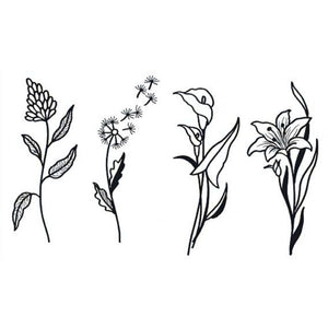 Botanical Botanical Floral Set Tattoo - 2 | Temporalis