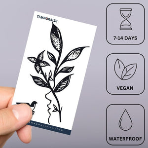 Botanical Branch with Bird Tattoo - 3 | Temporalis