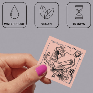 Flaska i havet 3 - Temporalis® - Tillfällig tatuering