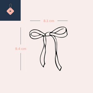 Bow temporary tattoo with long tails - 4 | Temporalis