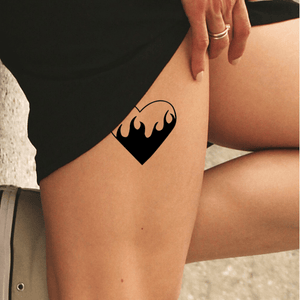 Brændende Hjerte 1 - Temporalis® - Midlertidig tatovering