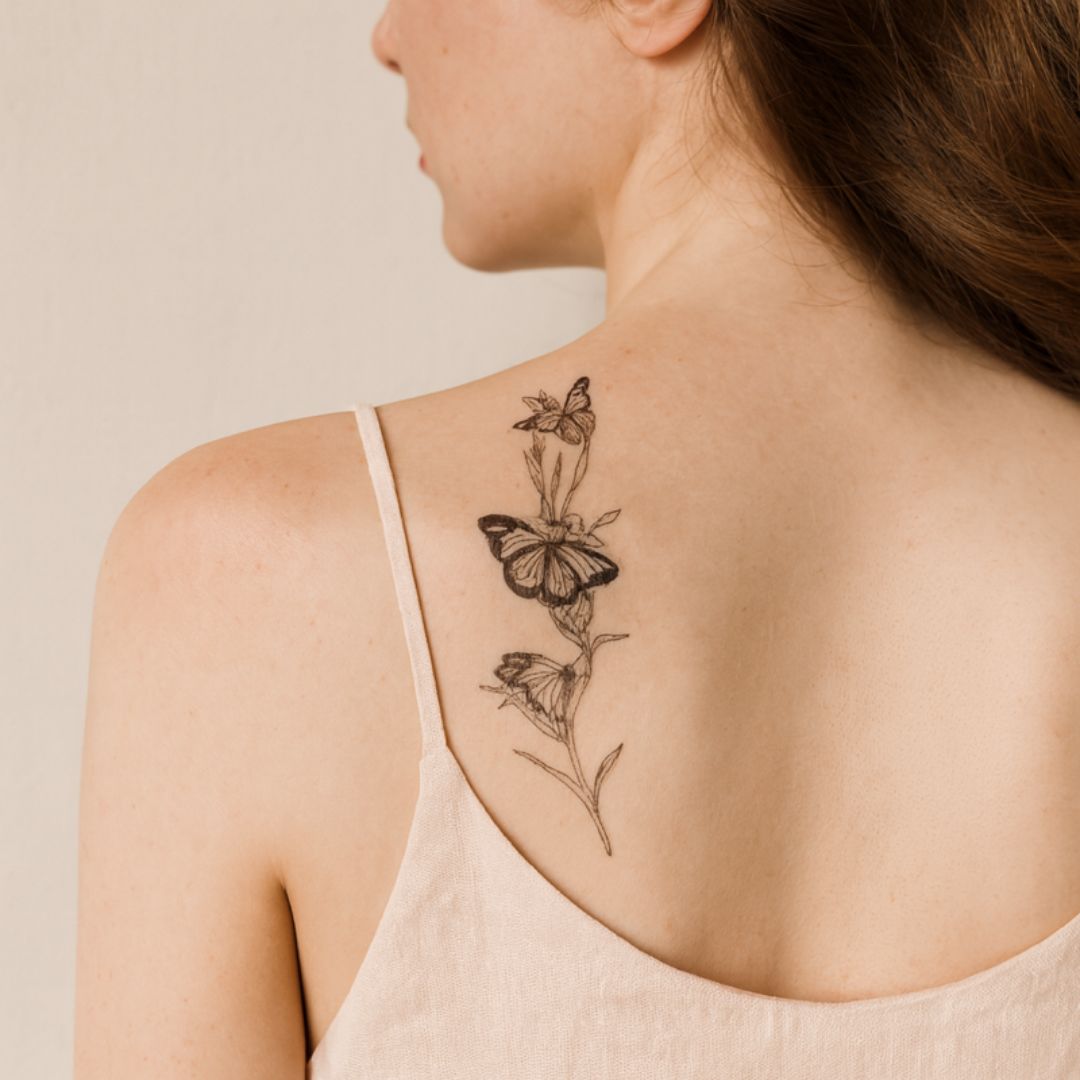 Vlinder dans tattoo | Temporalis, image size:1080x1080