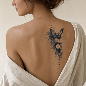 Butterfly Moon Splash Tattoo - 1 | Temporalis