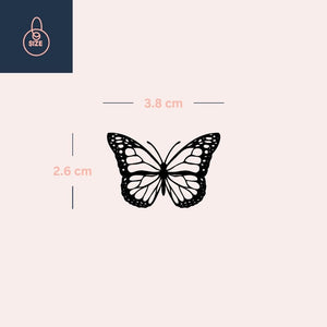 Butterfly silhouette temporary tattoo - 4 | Temporalis