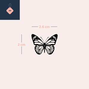 Butterfly Silhouette Temporary Tattoo - 4 | Temporalis