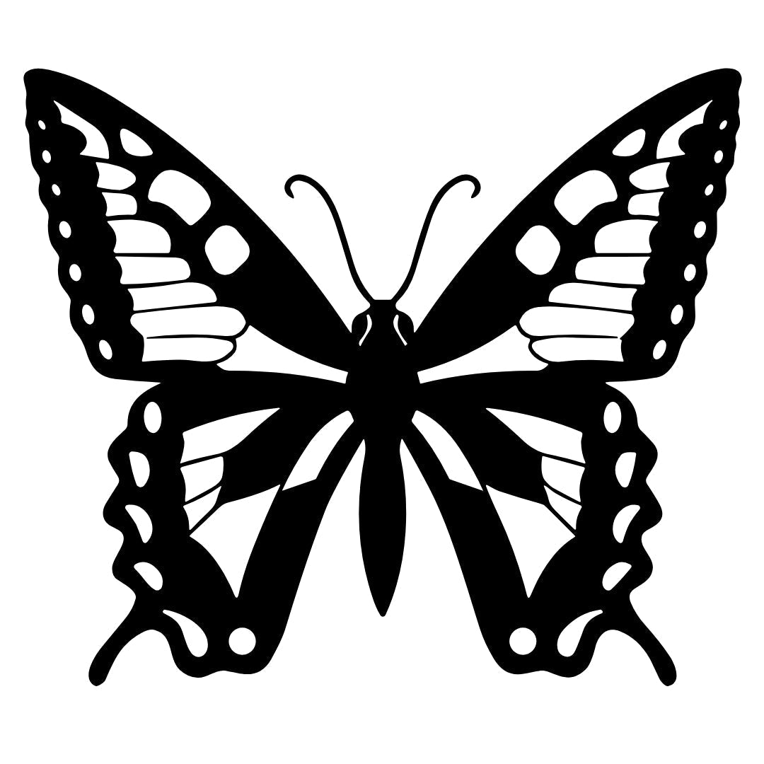 Butterfly silhouette temporary tattoo 2 - Temporalis
