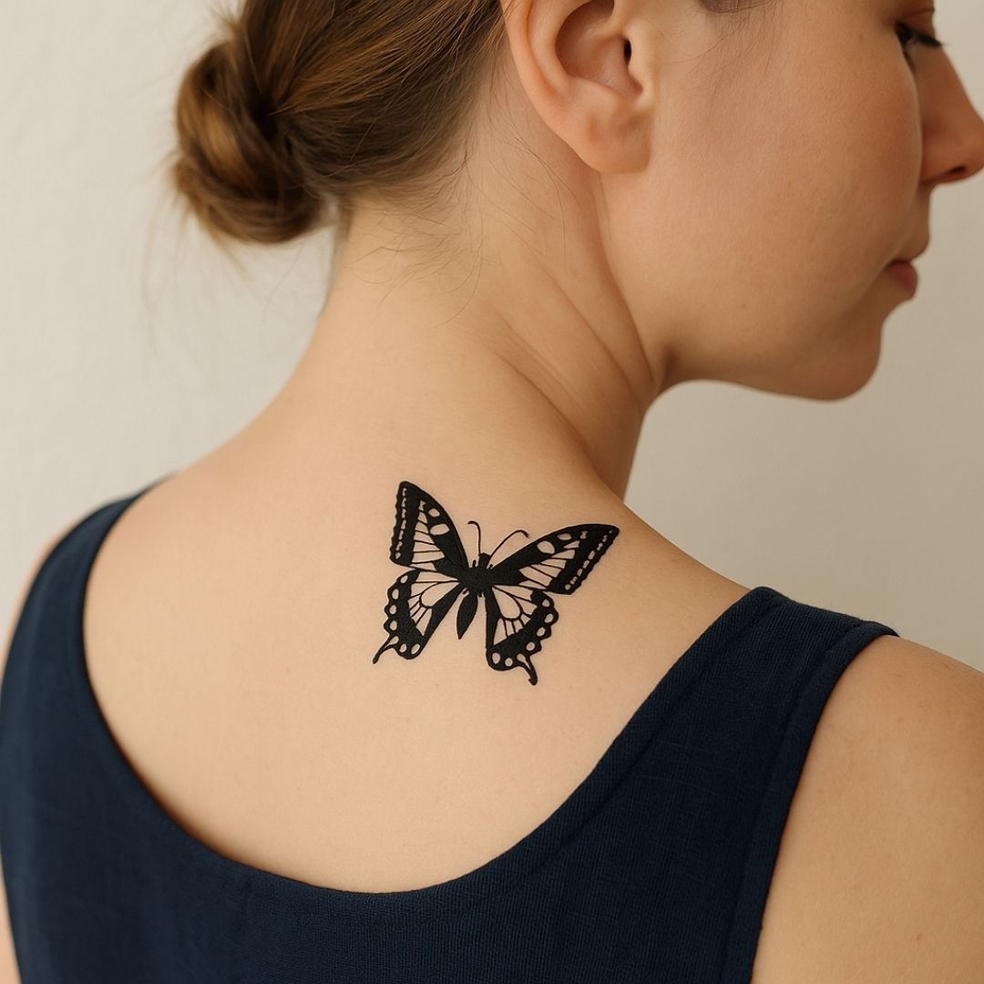 Realistische monarch vlinder tatoeage | Temporalis, image size:1080x1080