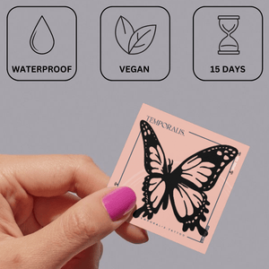 Butterfly 3 - Temporalis® - Tatuagem temporária
