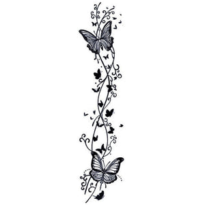 Butterfly Vine Swirl Tattoo - 2 | Temporalis