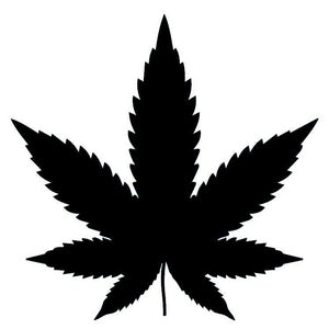 Cannabis Leaf Silhouette Temporary Tattoo - 2 | Temporalis