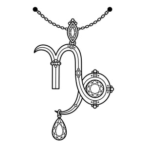 Capricorn Jewel Zodiac Tattoo - 1 | Temporalis