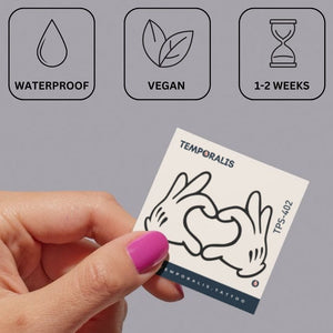 Serca z kreskówek 2 - Temporalis® - Tatuaż tymczasowy