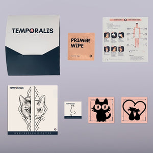 Katze – Tattoo-Set (4 Tattoos) 2 – Temporalis® – Temporäres Tattoo