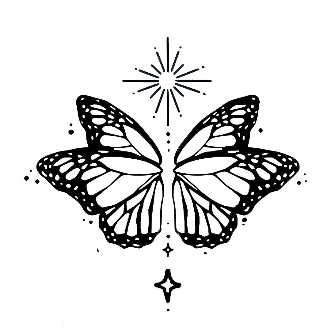 Celestial Butterfly Tattoo - 2 | Temporalis