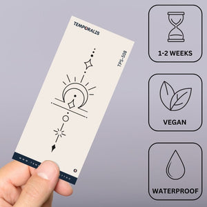 Celestial Libra zodiac temporary tattoo - 3 | Temporalis