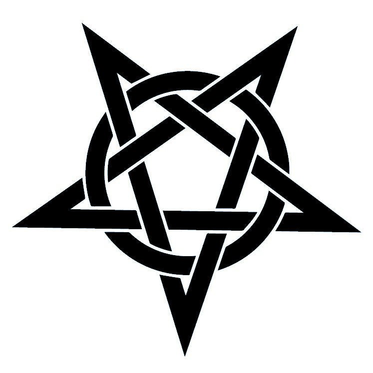 Celtic Pentacle Knotwork Temporary Tattoo - 2 | Temporalis