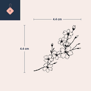 Cherry Blossom Branch Tattoo - 4 | Temporalis