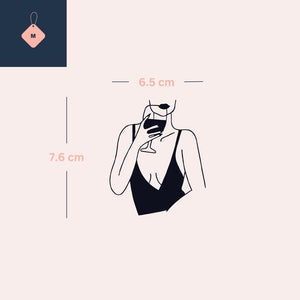 Elegancki entuzjasta wina 2 - Temporalis® - Tymczasowy tatuaż