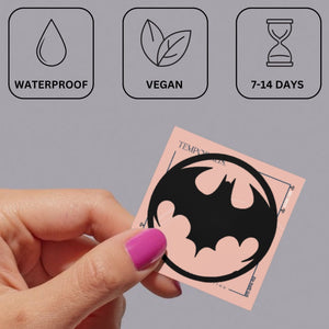Circular bat silhouette temporary tattoo - 3 | Temporalis