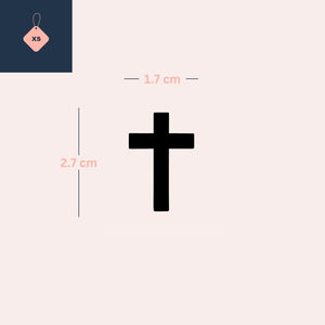 Klassisches schwarzes Kreuz 4 – Temporalis® – Temporäres Tattoo