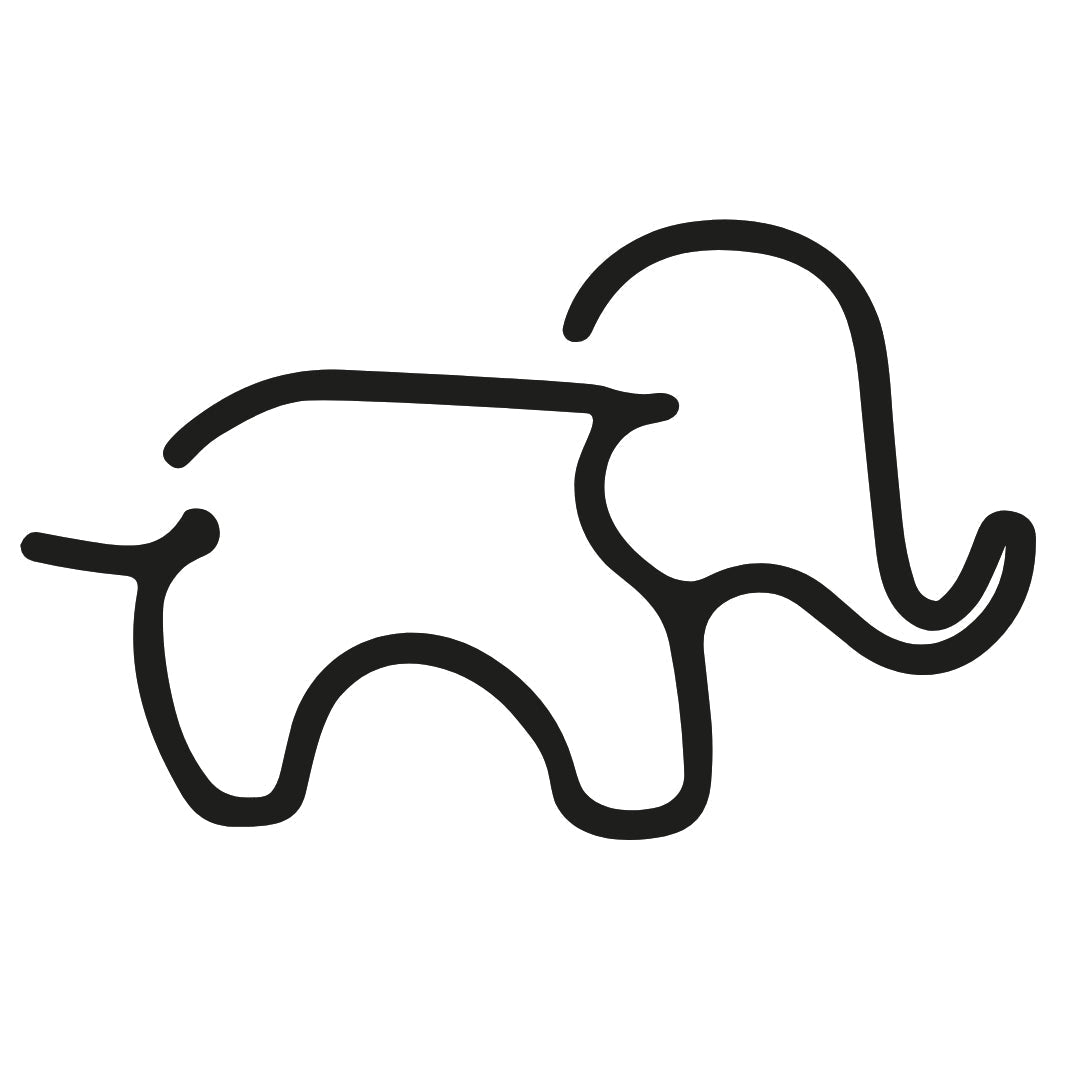 Continuous Line Elephant Temporary Tattoo - 2 | Temporalis