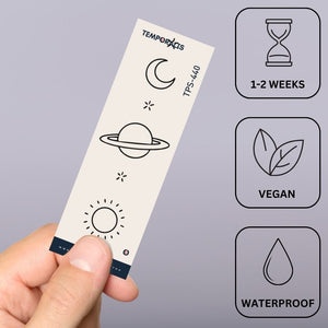 Kosmiczne Trio Niebiańskie Symbole 2 - Temporalis® - Tymczasowy tatuaż