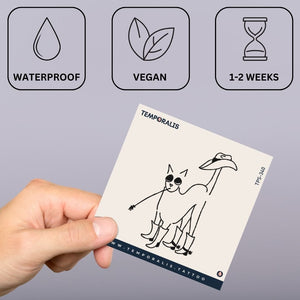 Kowboj Kot w Butach 3 - Temporalis® - Tymczasowy tatuaż