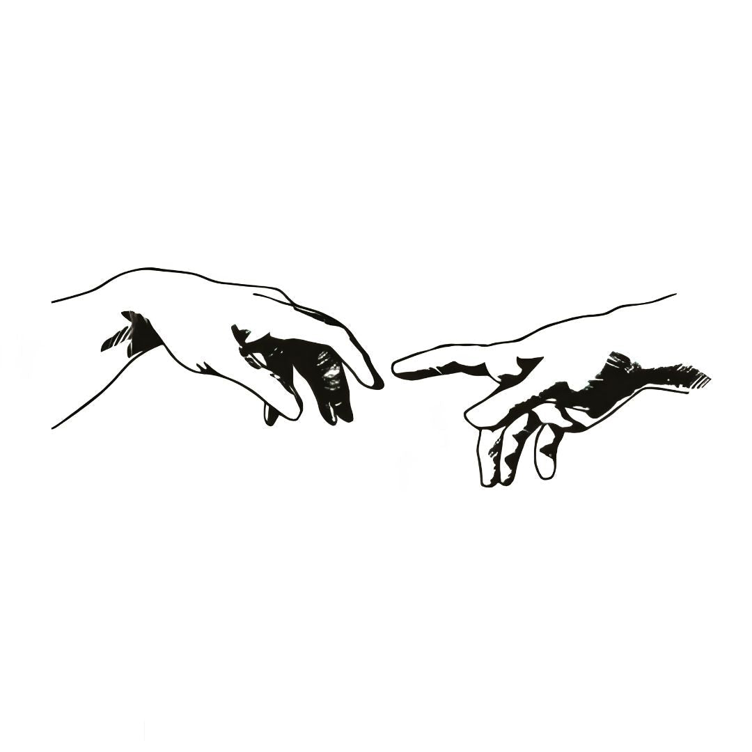 Creation of Adam Hands Tattoo - 2 | Temporalis
