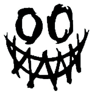 Creepy grinning face temporary tattoo, sketchy style - 2 | Temporalis