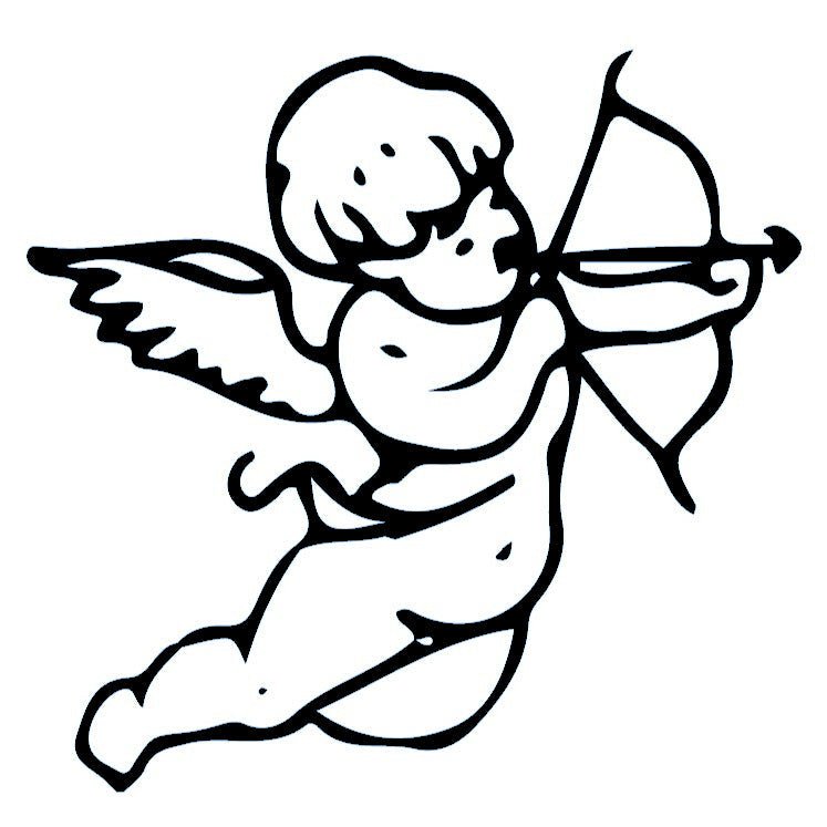Cupid temporary tattoo with bow and arrow - 2 | Temporalis