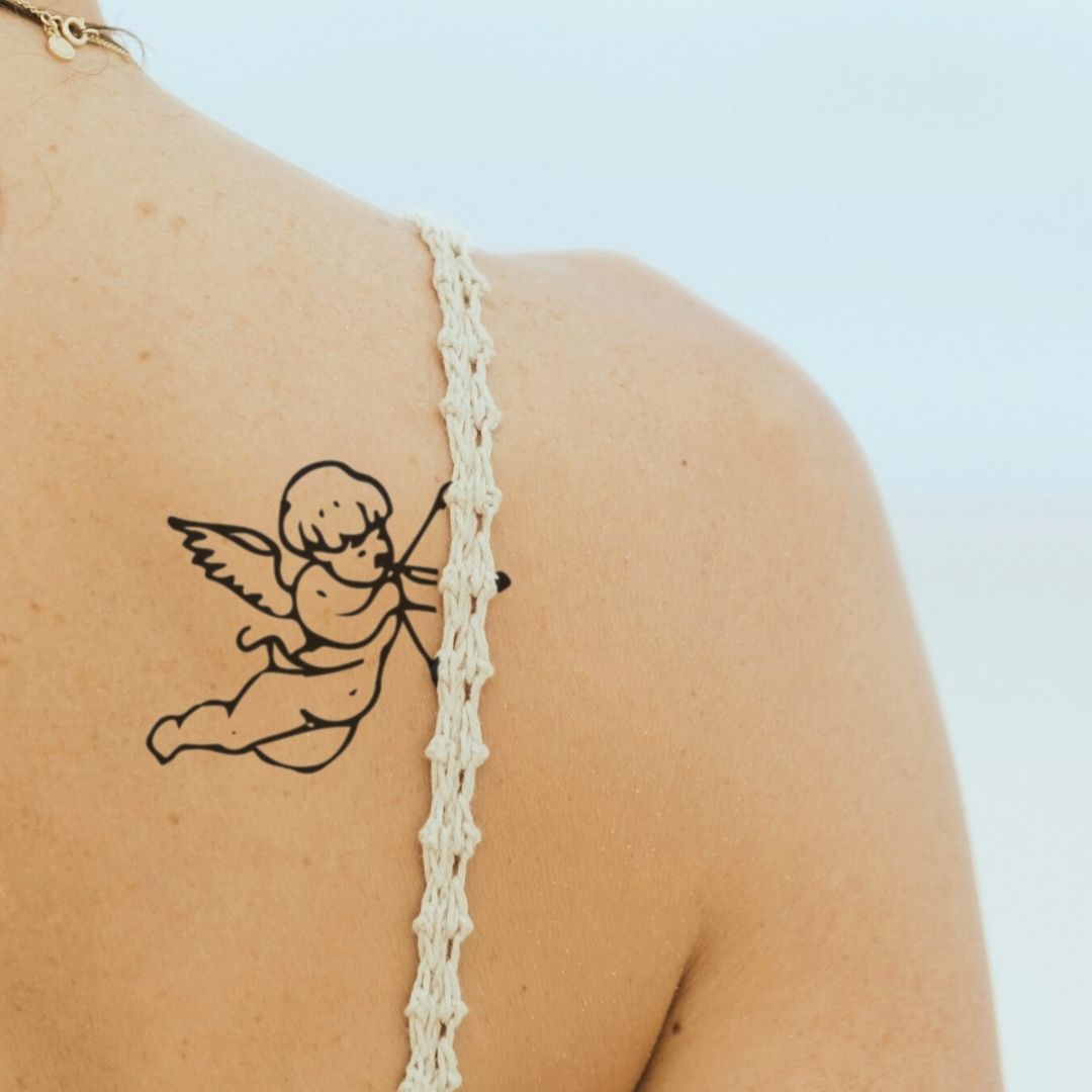 Cupid with Bow Tattoo | Temporalis, image size:1080x1080