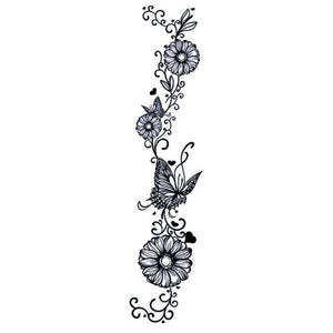 Daisy Vine & Butterfly Tattoo - 2 | Temporalis
